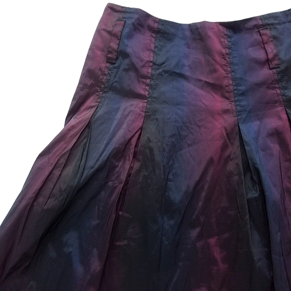 Funky Wearable Art Iridescent Hi Waist Full Skirt Fully lined Size 8 - Picture 4 of 16